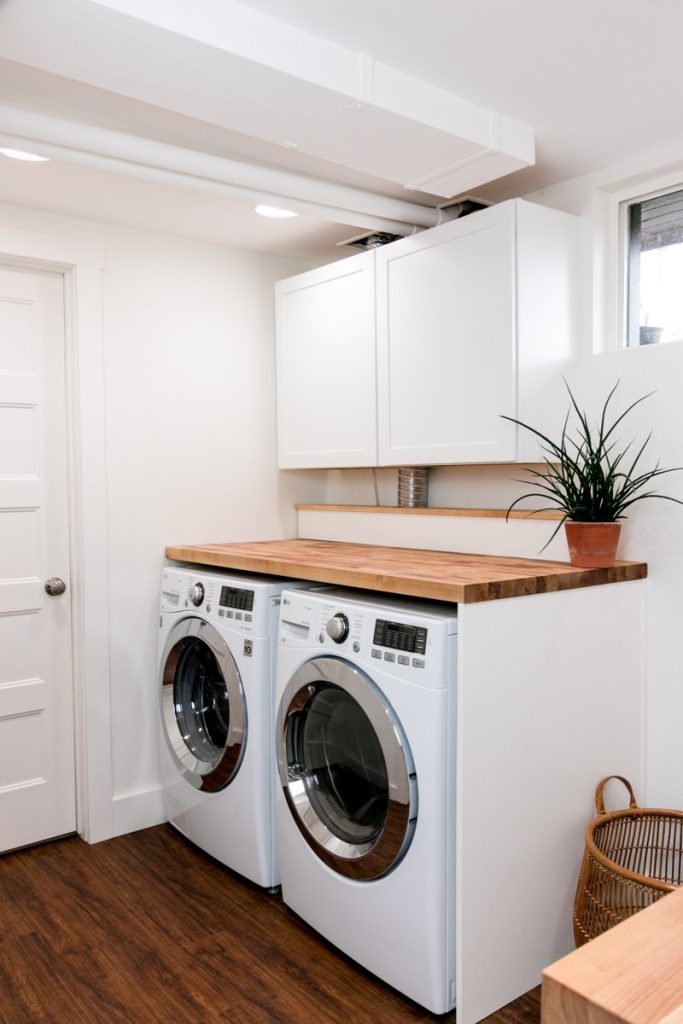 Exposed Pipes How To Hide Laundry Room Plumbing