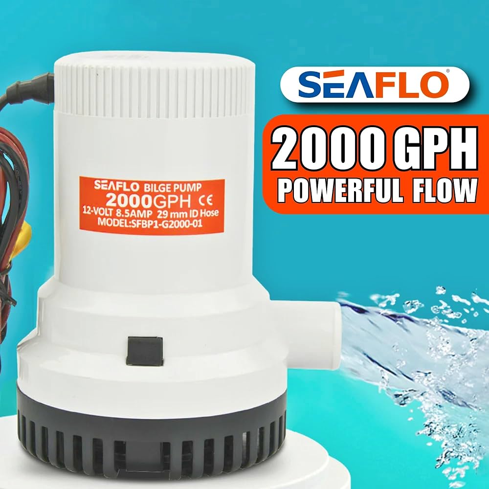 Seaflo 2000 Gph 12V Boat Marine Plumbing Electric Bilge Pumps