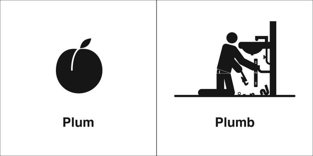 The Words Plum And Plumb Have Meanings. Similar Contradictory Unrelated