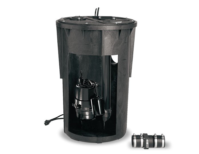 1/2 HP Submersible Pre-Plumbed Sewage Ejector Basin System – Easy Install, Powerful Performance