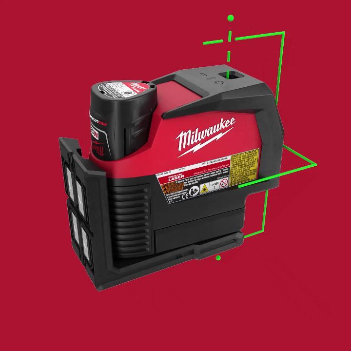 3622-20 Milwaukee M12 Green Cross Line And Plumb Points Laser – The Ultimate Precision Tool for Pros & DIYers
