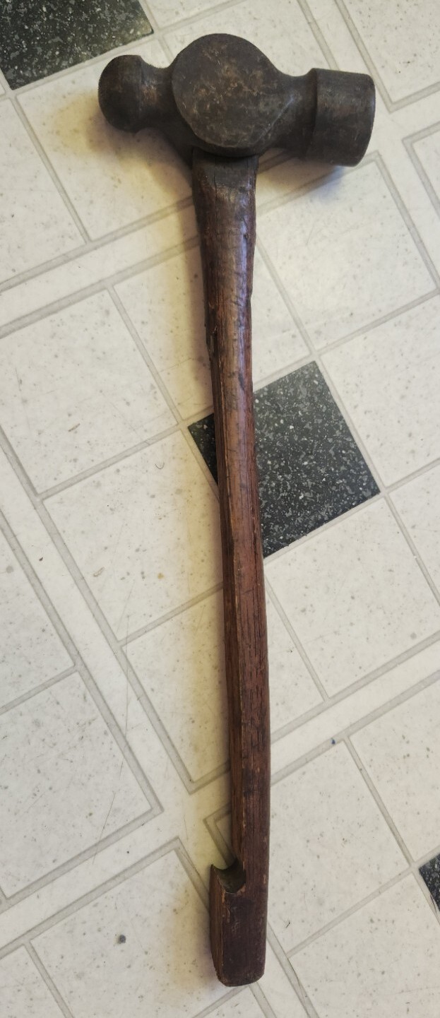 1930s Vintage Anchor Plumb Ball Peen Hammer – Rare 12 Oz Classic