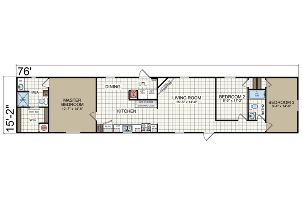 1978 Double Wide Mobile Home Two Bathroom Toilet Plumbing Diagram