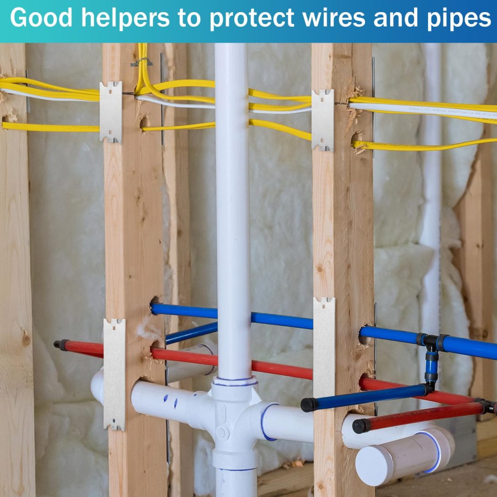 2X4 Metal Plates To Prevent Screwing Walls Into Plumbing Pipes
