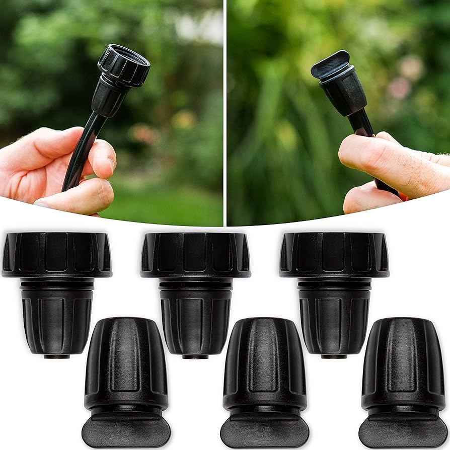 5 16 Threaded Plumbing Cap For Irrigation With Loop Tether