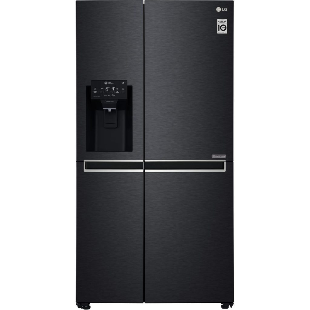 American Fridge Freezer With Water And Ice Dispenser Plumbed Black