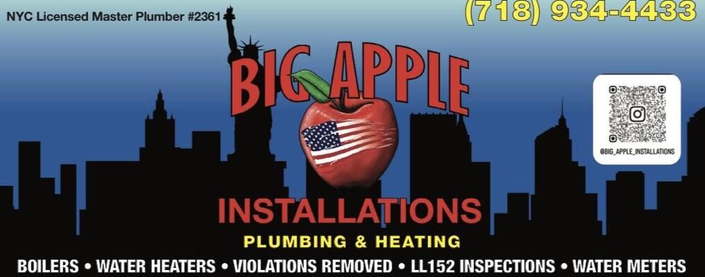 Big Apple Plumbing & Htg Corp – 718-424-0971 Flushing, NY