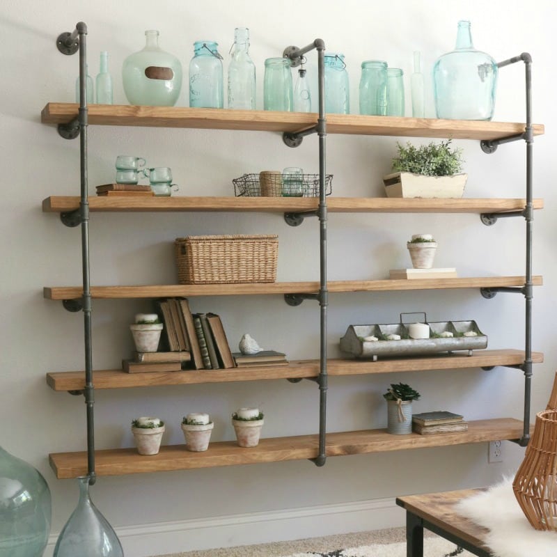 Do You Have to Spray Paint Iron Plumber Pipe Shelves?