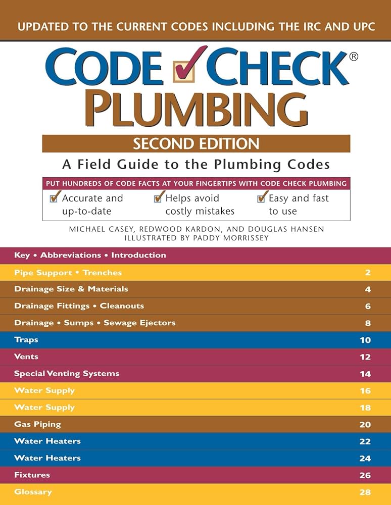 Code Check Plumbing A Field Guide To The Plumbing Codes2000