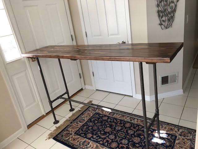 Build Your Own DIY 6 Foot by 2 Foot Plumbing Pipe Bar Table