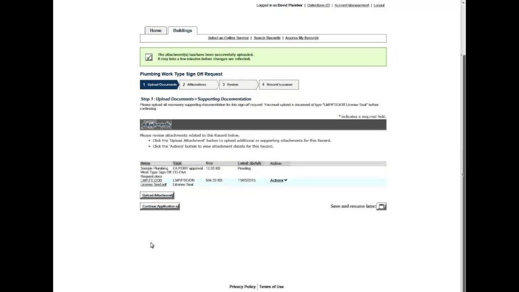 Dob Now Inspections How To Request For Plumbing Sign Off