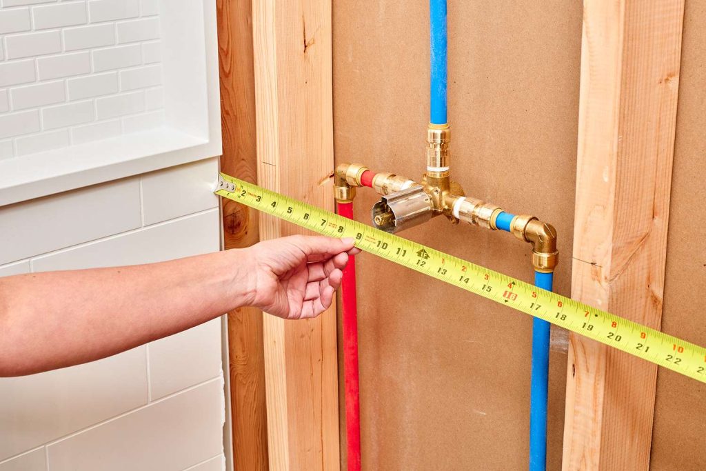 How Far From Shower Center Should Studs Be For Plumbing