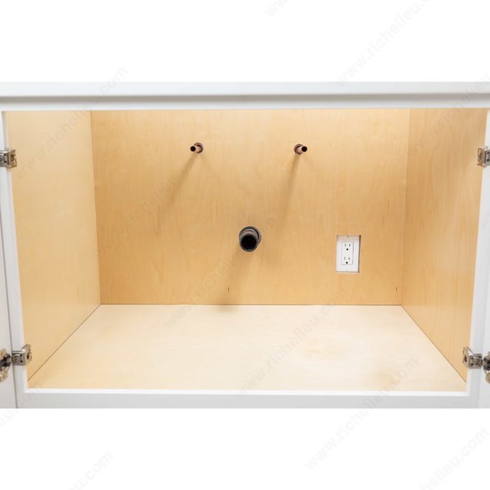 How to Fix Cabinet Back Panel with Holes for Plumbing