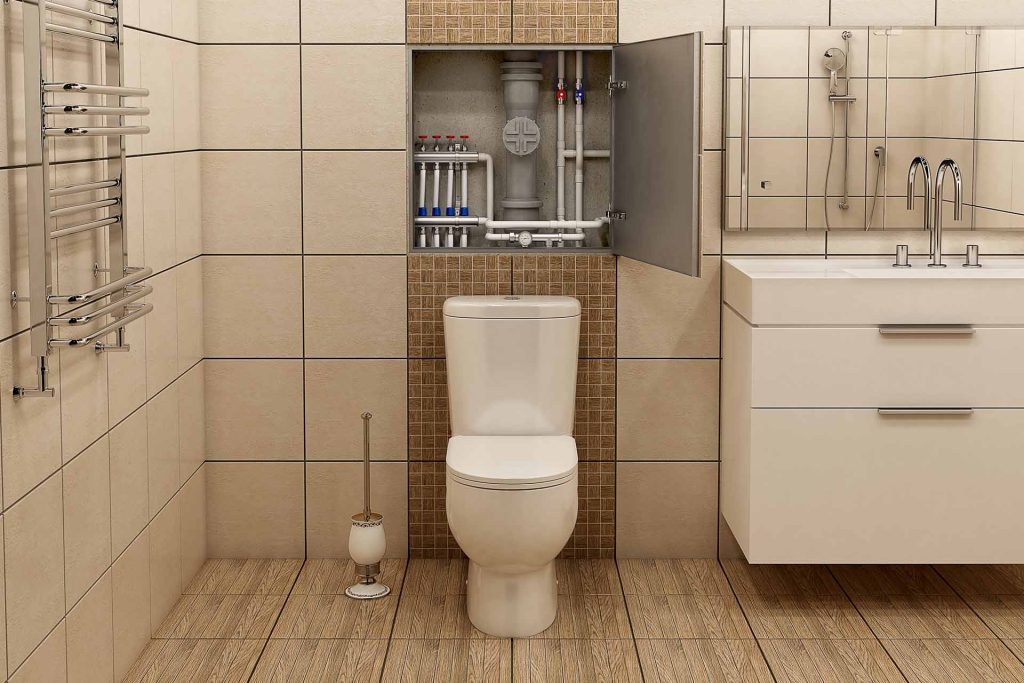 How To Hide Plumbing Pipes In Wall Behind Toilet Seat
