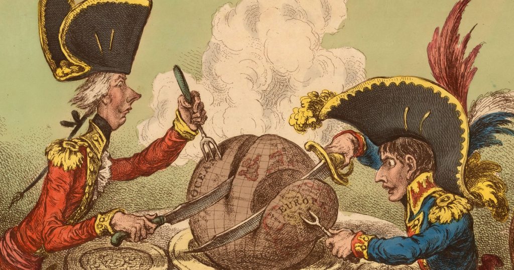 In The Plumb-Pudding In Danger What Does The Pudding Represent