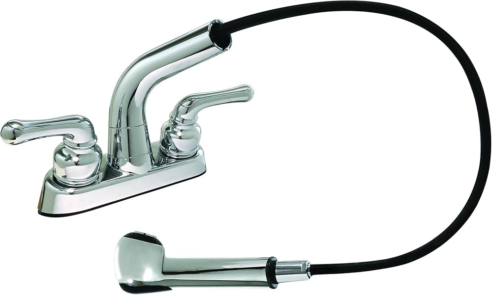 Best Laundry Sink Faucet with Pull-Out Sprayer by Aqua Plumb Chrome