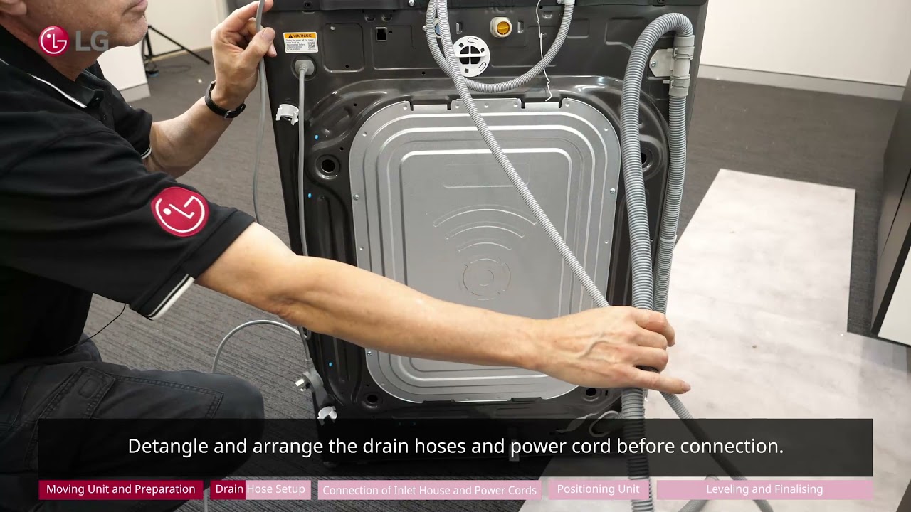 LG Platinum GCWP1069LD2 Washer & Dryer Plumbing & Electrical Layout Guide