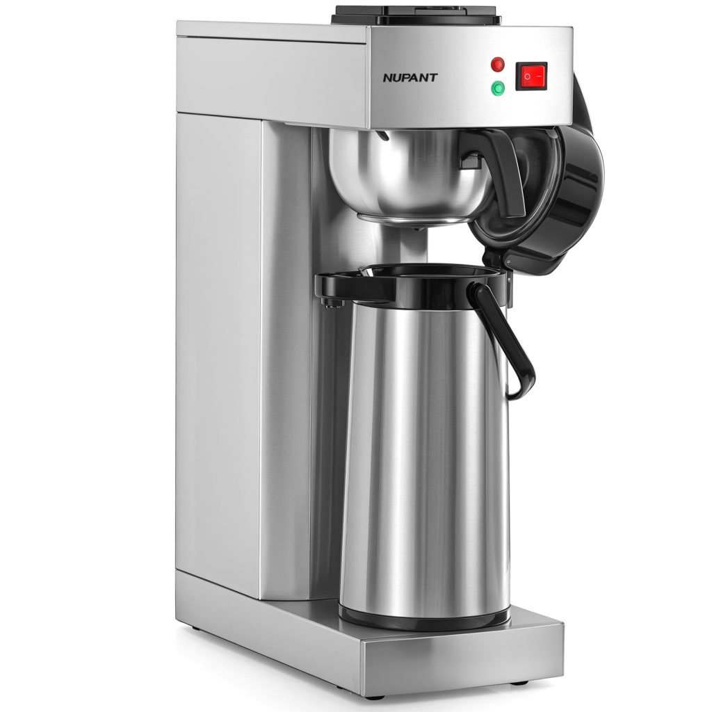 Low Profile Commercial Plumbed Coffee Maker With Stainless Steel Airpot