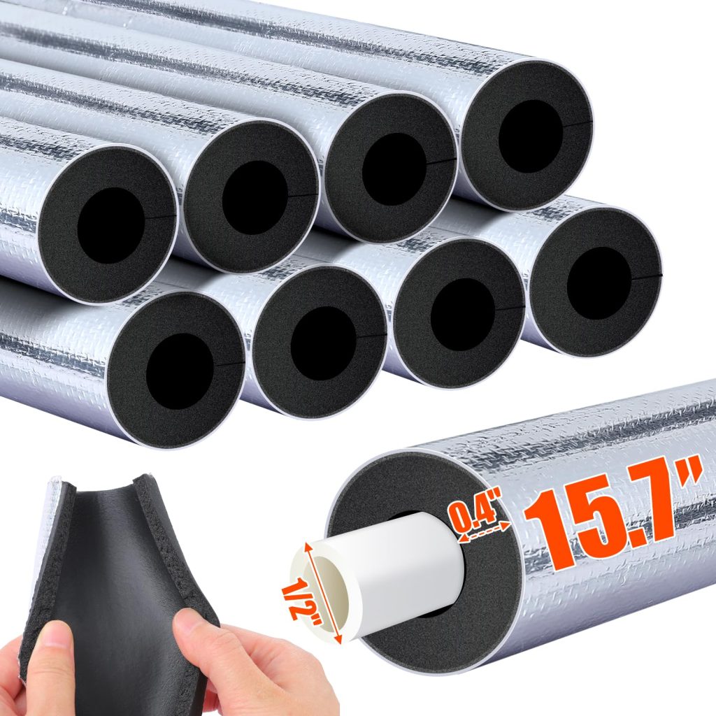 No Slit Foam Plumbing Tubular Pipe Insulation 1 2 Inch