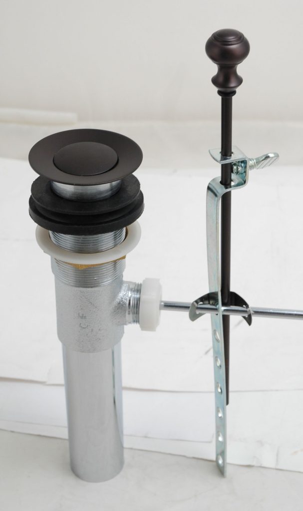 Plumb Works Oil Rubbed Bronze Push Button Drain With Overflow