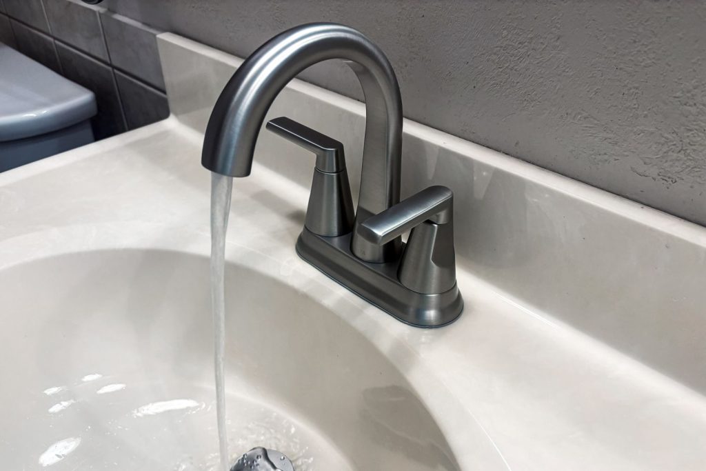 Plumbing Fixtures For A Small Corner Lavatory Sink Home Depot