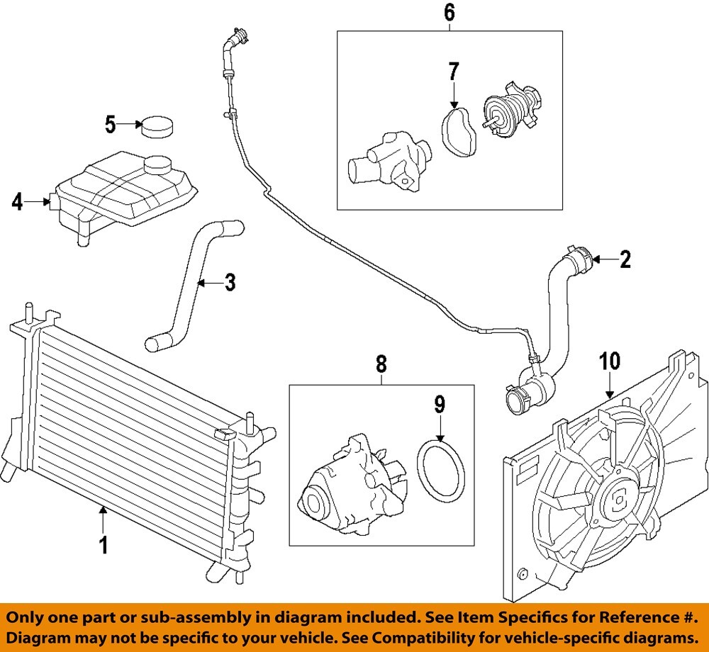 2010 Ford Escape Limited Coolant Overflow Tank Plumbing Diagram