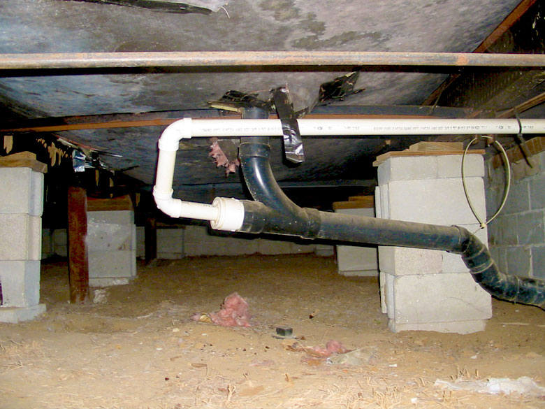 Repair Plumbing Pipe Under Manufactured Home Insulation Full Of Water