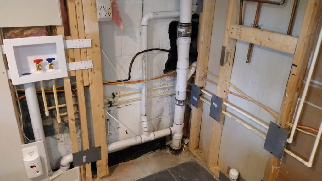 Rough In Vent And Plumbing For Stackable Washer And Dryer