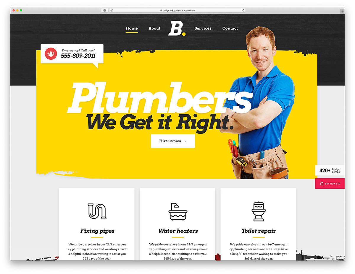 Themeforest Plumber V2.5: The Ultimate WordPress Theme for Construction & Repair