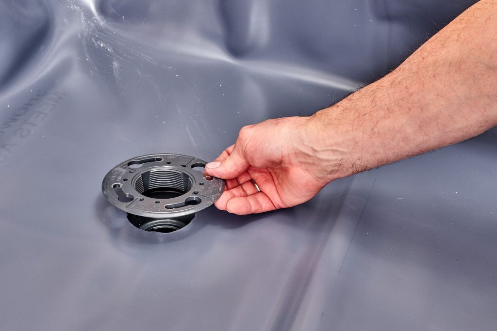 Tie Plumbing In From Shower Drain To The Toilet Drain