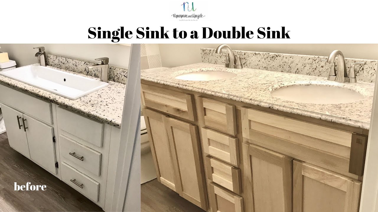 Double Sink Vanity Hack: No Plumbing Move Needed