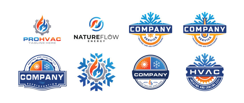 Cooling, Heating & Plumbing Logos That Stand Out