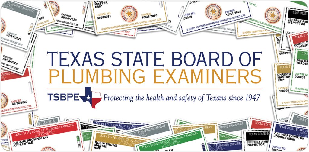 Create A Account For Texas State Board Plumbing Examiners