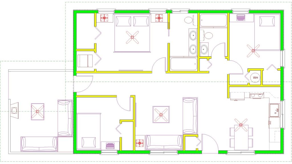 General Development Corporation 3 Bed 2 Bath Plumbing Layout