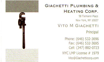 Giachetti Plumbing & Heating: Top NY Service 646-532-3695