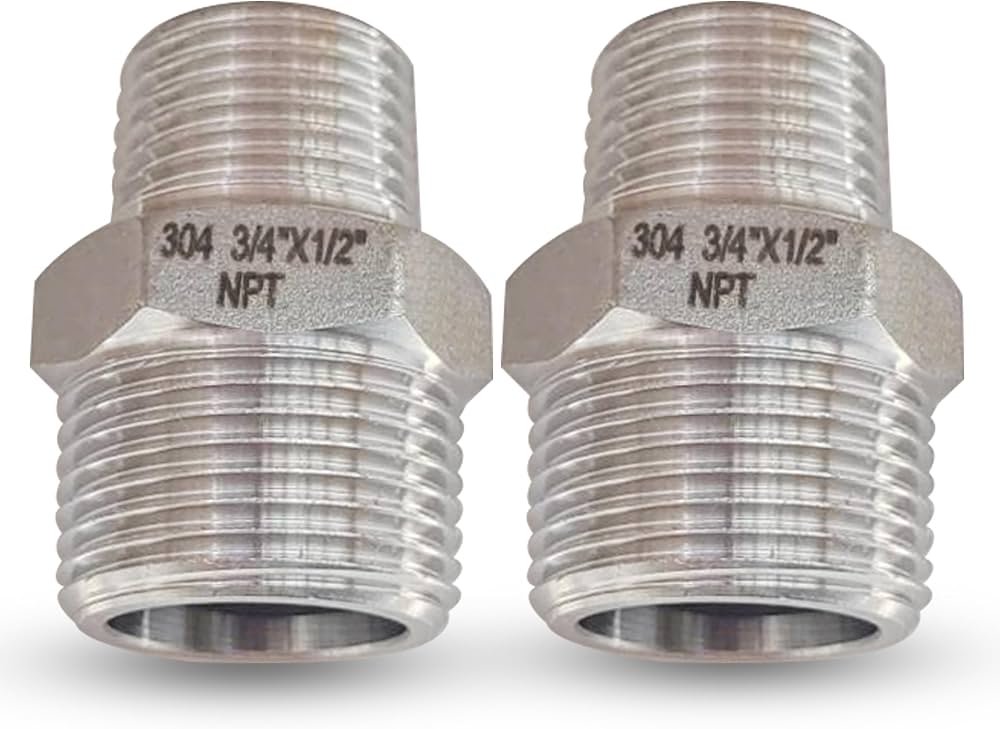 Half Inch Nipple and 3/4 Adapter Plumbing Hose Guide