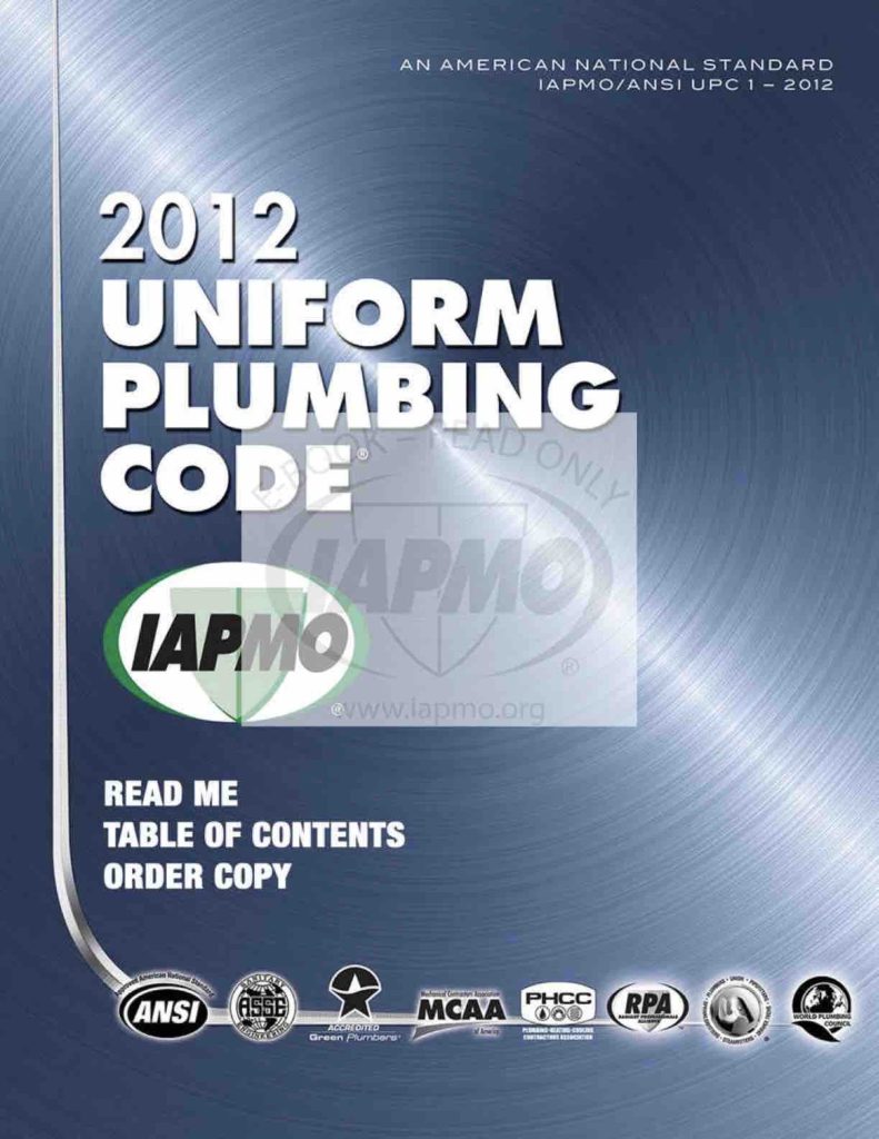 Hawaii 2012 Uniform Plumbing Code Charter 1 Section 101.7