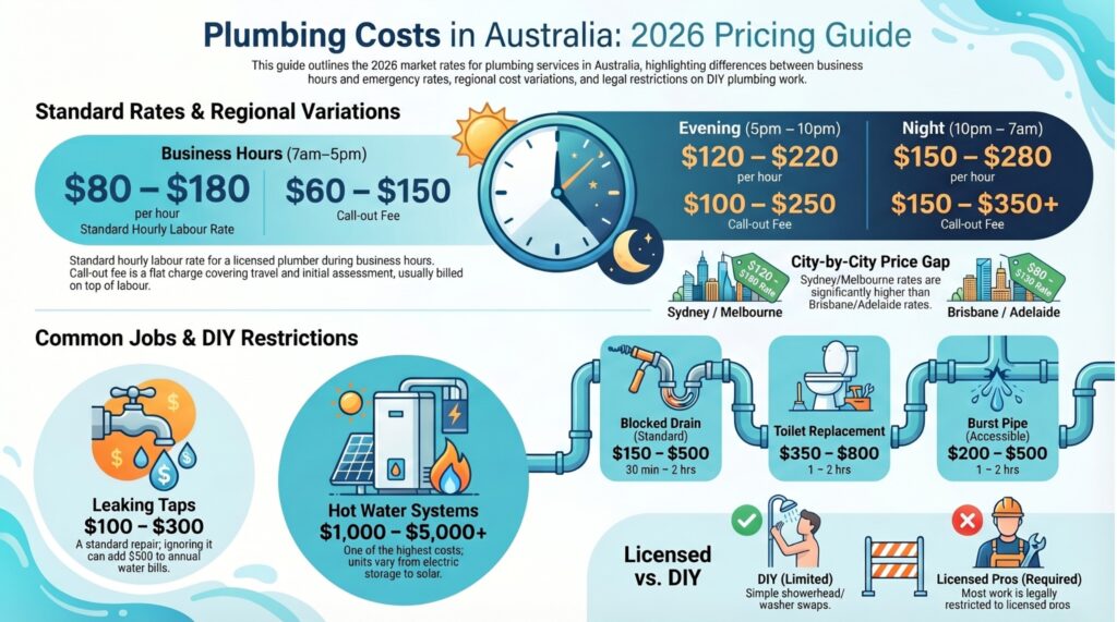 Plumber Cost Per Hour Australia: 2026 Price Guide