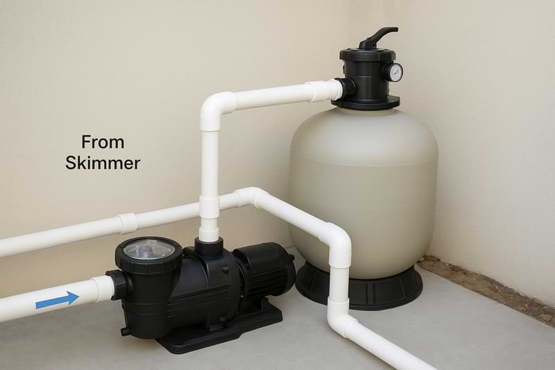 How Plumbing Should Look: 2 Pool Filters 1 Pump