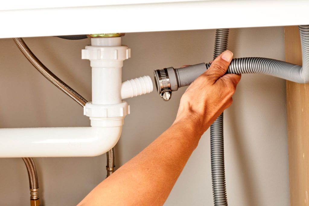 How To Attach A Dishwasher To Cabinet With Plumbing