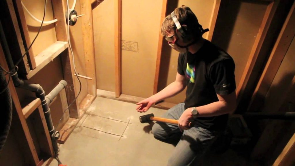 How To Cut Basement Concrete For A Bathroom Plumbing