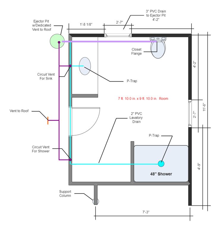 How to Make a Bathroom Floor Plan With Plumbing