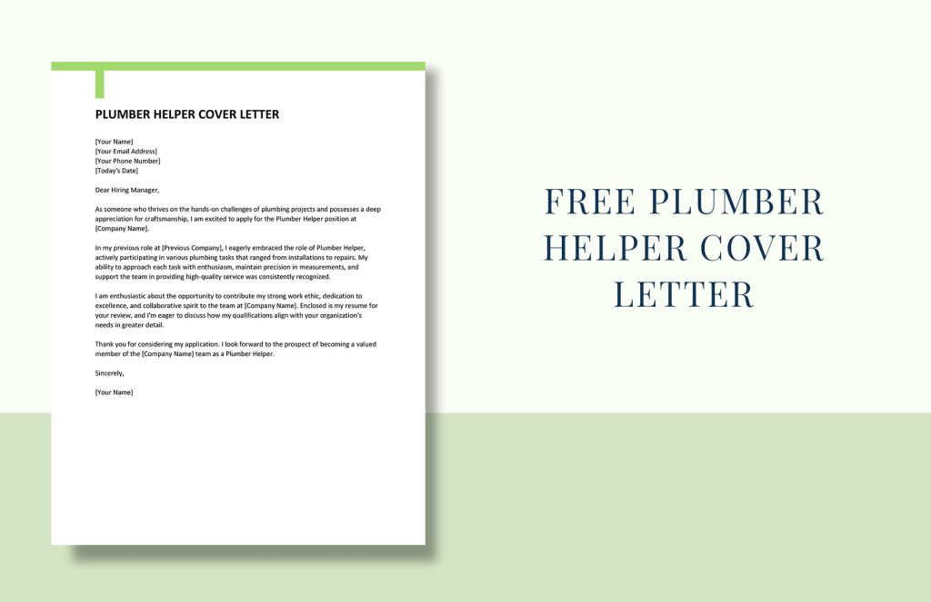 How To Write A Cover Letter For Plumbing Apprenticeship