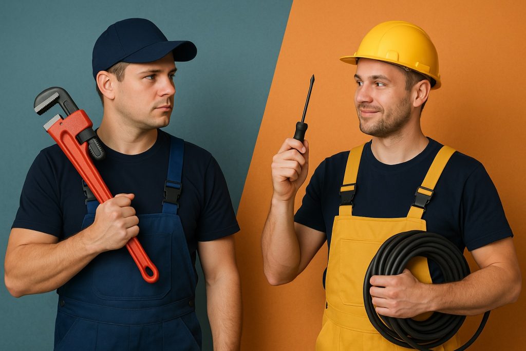 In Construction Who Comes First Plumber Electrician Or Heating