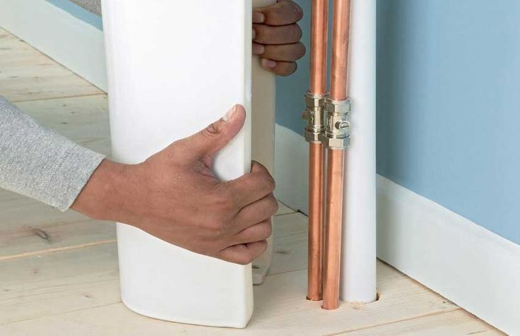 How to Install A Pedestal Sink With Plumbing From The Floor