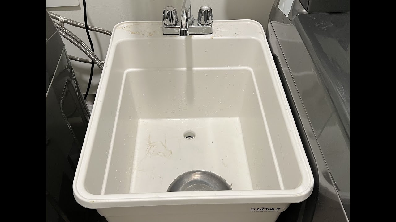 Install Utility Sink Easy Existing Laundry Room Plumbing Youtube