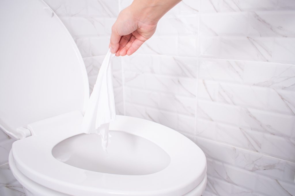 Kid Flush Wipes Down The Toilet Plumbing Backed Up