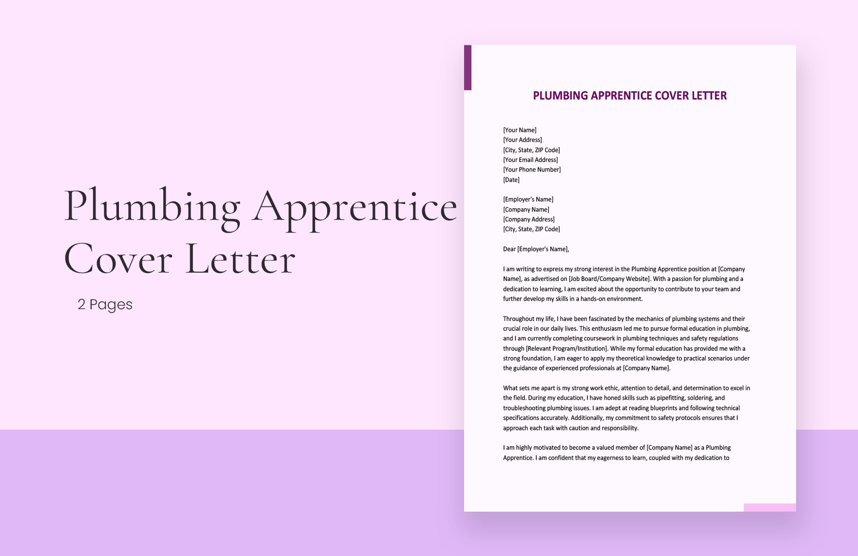 Letter To State Plumbing Board: Advance to Journeyman
