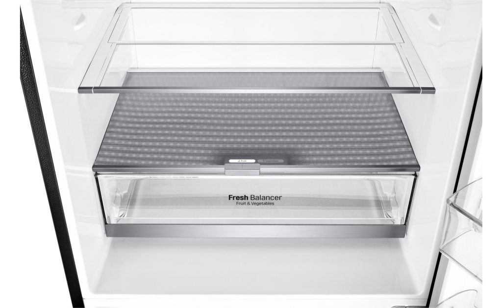 Lg 420L Bottom Mount Non-Plumbed Fridge Matte Black Gb-W455Mbl