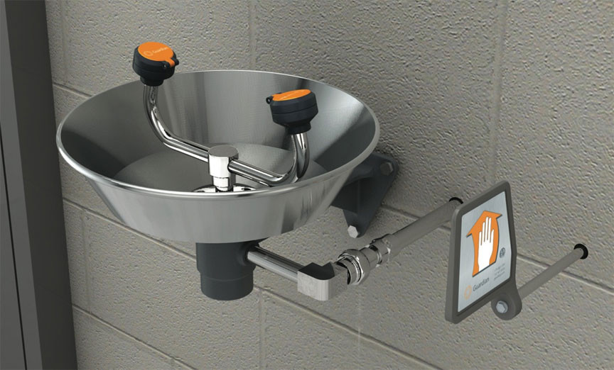 Metal Self Closing Wall Mounted Plumbed Eye Wash Station Guide